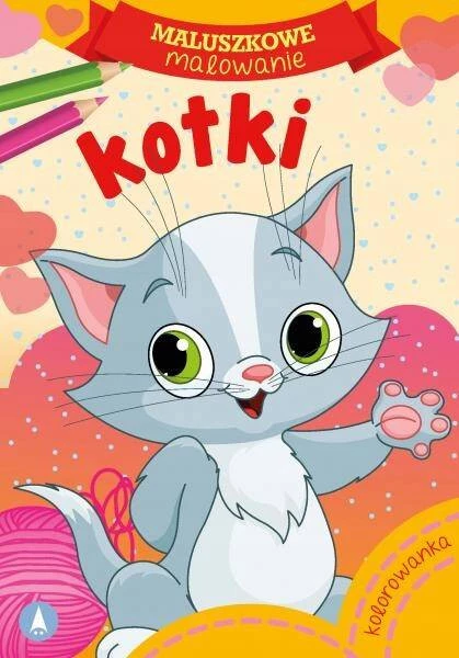 MALOWANKI KOLOROWANKI Z NAKLEJKAMI MALUSZKOWE MALOWANIE KOTKI