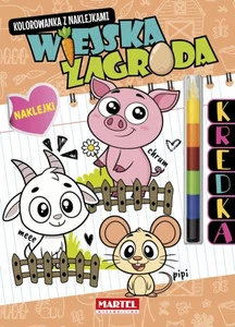 Kolorowanka WIEJSKA ZAGRODA z Kredką Modułową i Naklejkami Martel