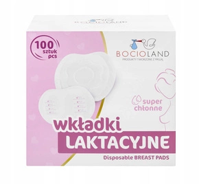 BOCIOLAND Super Chłonne WKŁADKI LAKTACYJNE Mega Paka 100szt