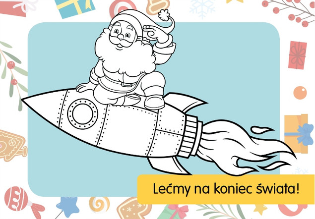 Kolorowanka z tatuażami. Mikołaj