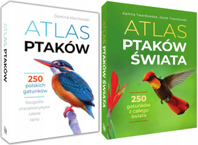 Zestaw Książek O PTAKACH Atlas Ptaków Polskich i Świata 500 Gatunków TW SBM