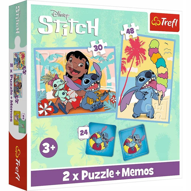 Puzzle 102 Układanka + Memos LILO I STITCH Disney Bajka Kosmita 3+ Trefl