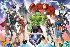 PUZZLE SUPER SHAPE XL 160 ODWAGA AVENGERS MARVEL