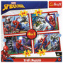 Trefl Puzzle 4w1 Bohaterski Spider-Man 34384