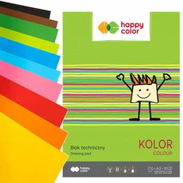 Blok Techniczny KOLOROWY A3 10 k 170g Happy Color