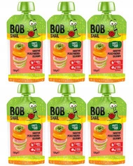 6x BOB SNAIL Smoothie PERSYMONA GUAWA Bez Dodatku Cukru Mus 120g