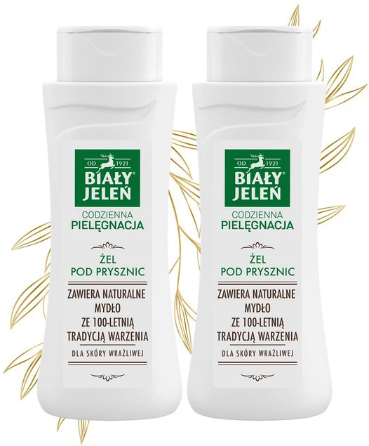 2x BIAŁY JELEŃ Żel Pod Prysznic NATURALNY Nawilża Zmiękcza Skórę 300ml