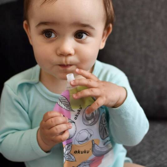 Akuku wielorazowe saszetki na pokarm  A0056