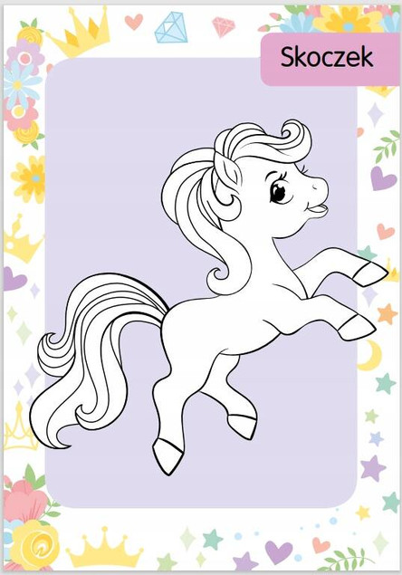 Kolorowanka z tatuażami. Kucyki