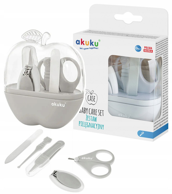 Zestaw do pielęgnacji, grey APPLE CASE Akuku