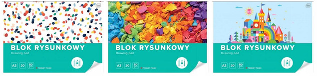 Blok rysunkowy A3 20k p10. INTERDRUK cena za 1szt.