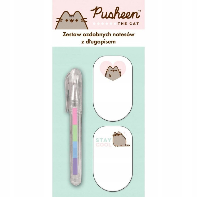 Zestaw 2 notesów z długopisem mini Pusheen
