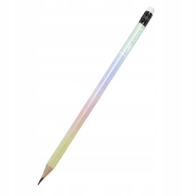 Ołówek Szkolny Trójkątny Z Gumką Twardość HB PASTELOWY ZWIERZĘTA Kidea x3