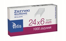 Zszywki biurowe 24/6 p10. TETIS  cena za 1szt.