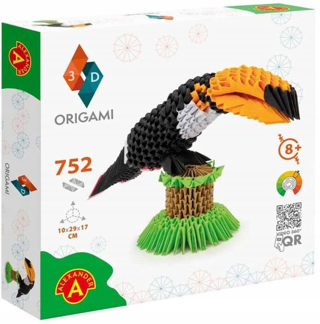 Origami 3D TUKAN 752 Elementy Zestaw Kreatywny 8+ Alexander 2558