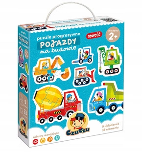 Puzzle Progresywne Pojazdy Na Budowie Układanka 2+ CzuCzu