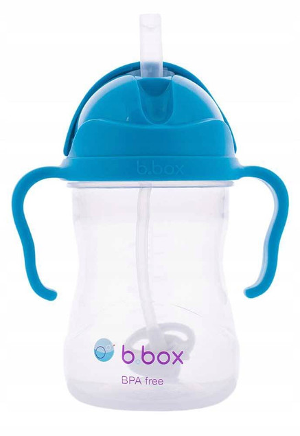 BIDON B.BOX ze słomką 240 ml KUBEK pojnik BUTELKA dla dzieci - KOBALTOWY