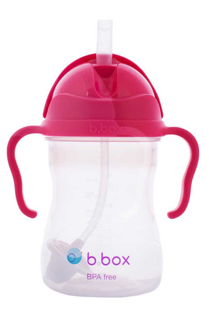 Bidon ze słomką 240 ml niekapek malinowy B.BOX