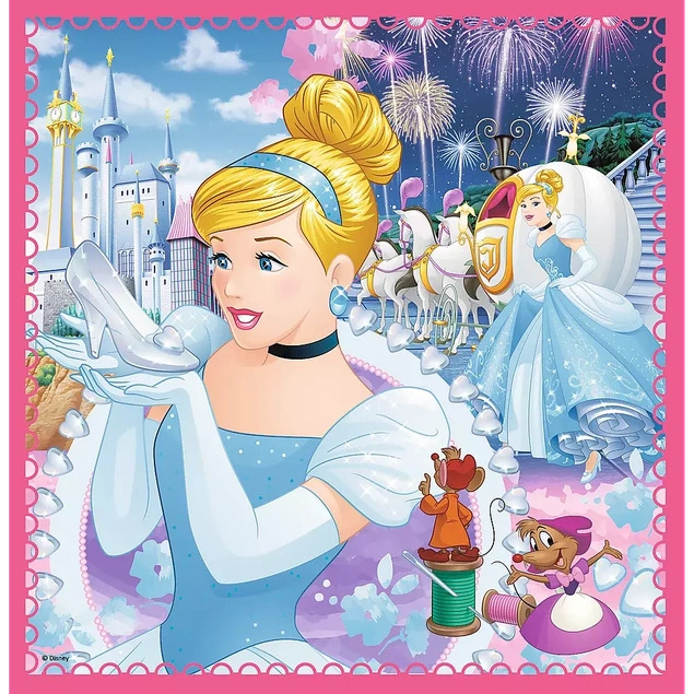Puzzle 3w1 Zaczarowany Świat Księżniczek 34833 Trefl