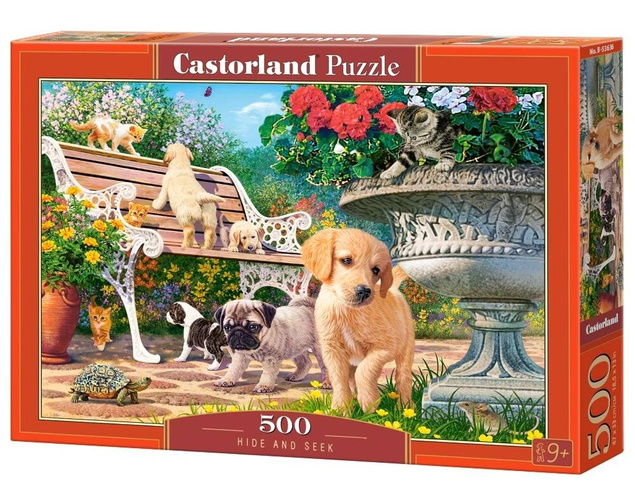 Puzzle 500 Układanka ZWIERZAKI Pieski Kotki Natura Park Żółw 9+ Castorland