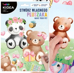 Stwórz Własnego PUPILA Arkusze Z Nalepkami JEDNOROŻEC MIŚ PANDA 3+ Kidea