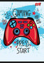 Zeszyt Szkolny A5 16k Linia Dwukolorowa GAMEPAD Gry Games Gamer Unipap