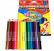 Kredki ołówkowe trójkątne, 24 kolory + temperówka