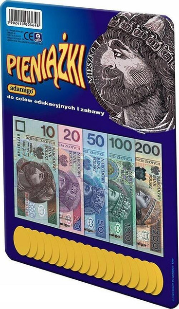 Pieniążki Edukacyjne do Zabawy Adamigo 