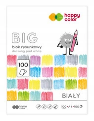 Blok Rysunkowy BIAŁY Szkolny A4 100g 100 Kartek Happy Color