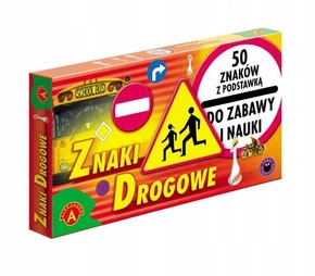 Znaki Drogowe Do Nauki i Zabawy Edukacyjna 50 Znaków 4+ Alexander 0179