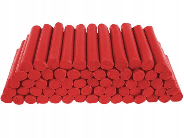 Plastelina w laseczkach luzem 1 kg - czerwona MONA