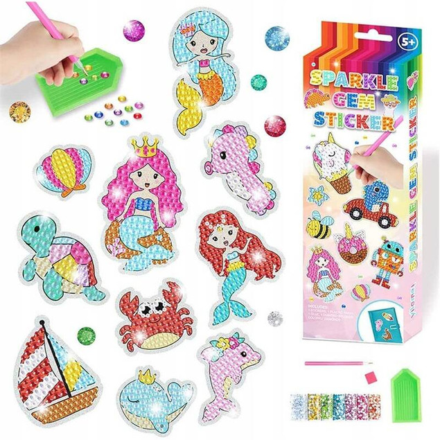 Diamentowa mozaika mini naklejki Syrena 1007899