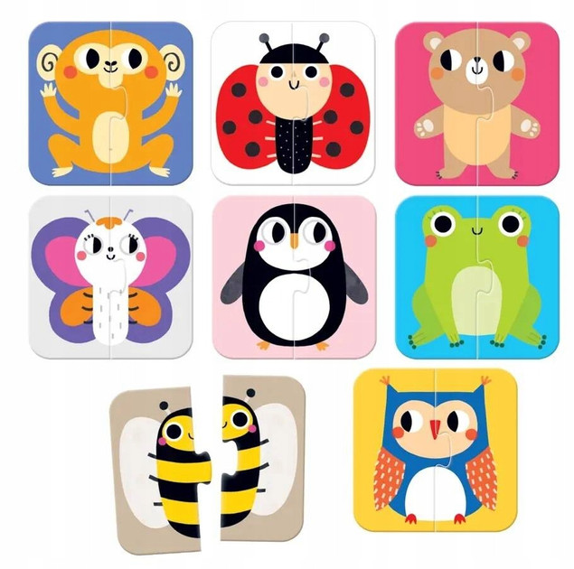 Pierwsze Puzzle Układam Połówki Zwierzątka Czu Czu