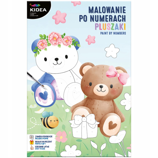 KOLOROWANKI WYDRAPYWANKI KREATYWNE MALOWANIE PO NUMERACH MISIE