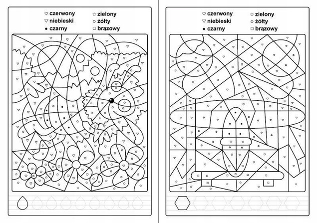 Łamigłówki - Pokoloruj