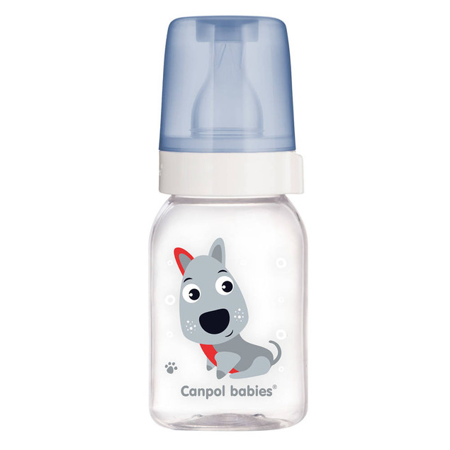 Canpol babies butelka wąska 120ml CUTE ANIMALS