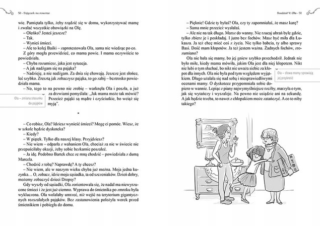 Pajączek na rowerze. Lektura z opracowaniem