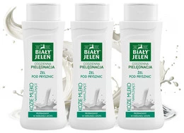 Żel pod prysznic. Kozie Mleko 3x300 ml | Biały Jeleń