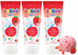 BOBINI Pasta Do Zębów DLA DZIECI 1-6 o Smaku LODÓW TRUSKAWKOWYCH 75ml x3