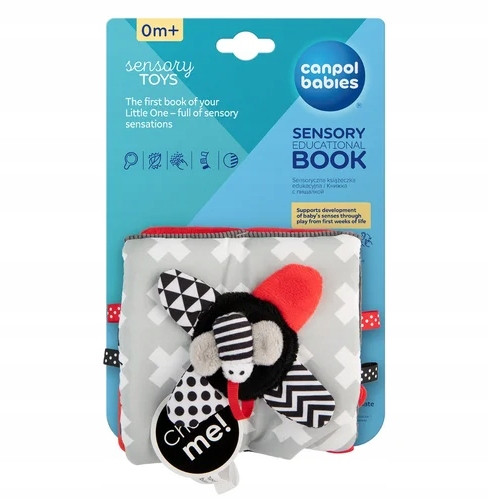Canpol babies pluszowa kontrastowa książeczka edukacyjna SENSORY TOYS