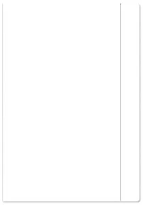 Teczka z gumką A4 INTERDRUK tekturowa 300g biała