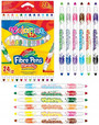 Mazaki Pisaki Flamastry Dwustronne 12 Sztuki 24 Kolory Colorino 32353