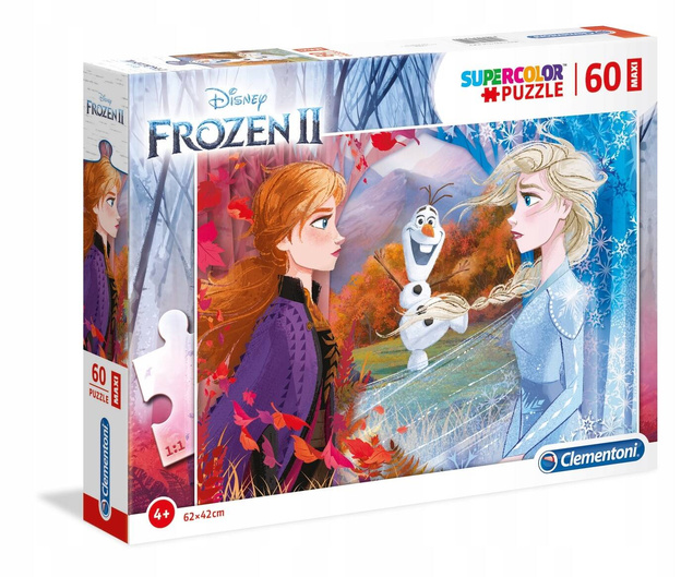 PUZZLE 60 MAXI SUPER COLOR KRAINA LODU OLAF ELZA