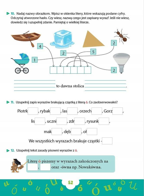 ORTOGRAFICZNE ZADANIA Z WYRAZAMI DO ZAPAMIĘTYWANIA Ó-U WYD. PRYZMAT