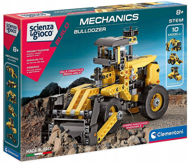 Pojazd Buldożer Budowa Laboratorium Mechaniki 8+ Clementoni