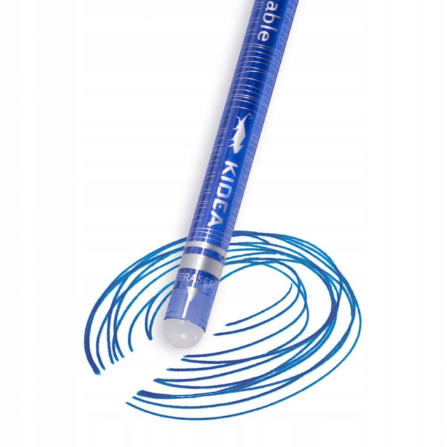 12x DŁUGOPIS WYMAZYWALNY NIEBIESKI 0,7 mm KIDEA