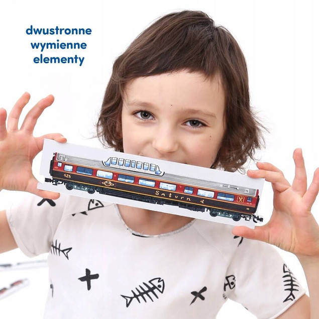 CzuCzu UKŁADAM POCIĄGI puzzle i plakat XXL 5+