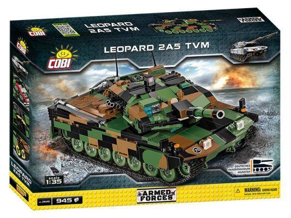 COBI 2620 Armed Forces Czołg niemiecki Leopard 2A5 TVM 945 klocków p3