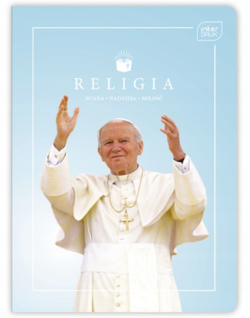 Zeszyt A5 32 kratka UV Religia JPII / Franciszek p10  cena za 1szt
