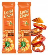 LONG CHIPS Chipsy Ziemniaczane o Smaku GRILOWANEJ PAPRYKI 75g x2